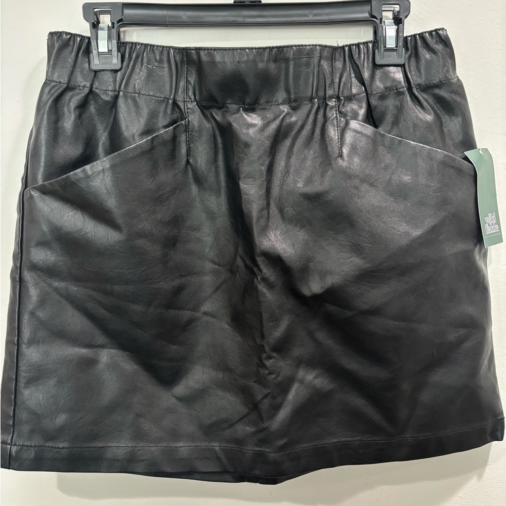 Wild Fable Black Faux Leather Skirt